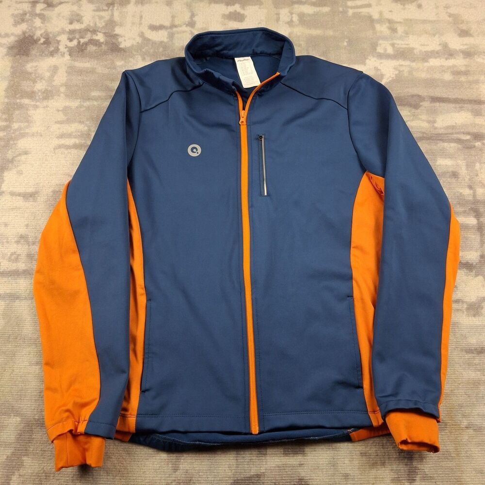 Przewalski Cycling Jacket Mens Winter Thermal Windproof Bike Coat Blue Orange